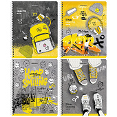 Тетрадь 48л. А5 Brauberg гребень, клетка, обложка картон, Urban Style, 4 вида в спайке, 404338 Тетрадь 48л. А5 Brauberg гребень, клетка, обложка картон, Urban Style, 4 вида в спайке, 404338