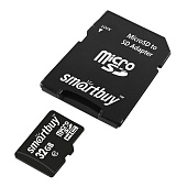  Smartbuy Карта памяти Micro SDHC 32GB class 10+адаптер 