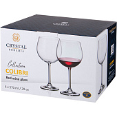  Набор бокалов для красного вина Crystal Bohemia Colibri 570мл (6шт) БСС0030 