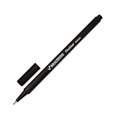  Ручка капиллярная черная (линер) Brauberg Aero, трехгранная, металлический наконечник, 0,4 мм,142252 