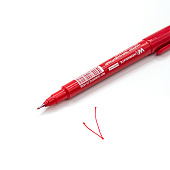 Маркер перманентный, красный, 0,5-1мм, двухсторонний Маркер перманентный, красный, 0,5-1мм, двухсторонний