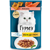 Влажный корм GOURMET PERLE Желе де-Люкс Лосось 75г Влажный корм GOURMET PERLE Желе де-Люкс Лосось 75г