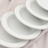 Тарелка глубокая 22 см Thun Louise, декор "Отводка платина" БТФ1233 Тарелка глубокая 22 см Thun Louise, декор "Отводка платина" БТФ1233