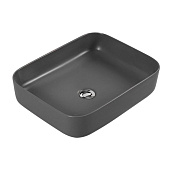 Раковина накладная Вега 500х390х130 серая матовая AQ5515-MG Aquatek