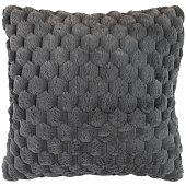 Подушка декоративная 45х45 Соты искусственный мех серый Подушка декоративная 45х45 Соты искусственный мех серый