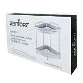 Полка настенная 2-ярусная угловая TA-3542A2 серебро /101200 Zenfort Полка настенная 2-ярусная угловая TA-3542A2 серебро /101200 Zenfort