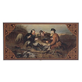 Игра настольная 2 в 1 ( шашки, нарды) "Охотники на привале", L50 W25 H3 см Игра настольная 2 в 1 ( шашки, нарды) "Охотники на привале", L50 W25 H3 см