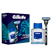  Подарочный набор GILLETTE MACH3 Бритва с 1 сменной кассетой+GILLETTE Лосьон после бритья Arctic Ice 50мл 