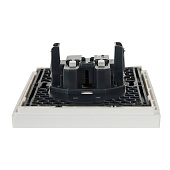  Розетка двойная встраиваемая без заземления, цвет белый, IEK FORTE&PIANO 