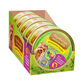 Влажный корм для собак Домашние обеды ягненок, печень 100г Влажный корм для собак Домашние обеды ягненок, печень 100г