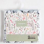  Скатерть (рогожка) 146х110 Доляна Plant leaves 