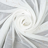 Тюль для кухни Лен 270х160 белый/золото /Легранд Тюль для кухни Лен 270х160 белый/золото /Легранд