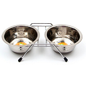  Набор из 2 рельефных мисок на подставке, 2 х 350 мл   5505029 