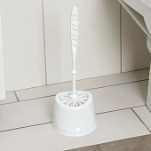  Ёршик туалетный с подставкой Капри Белый (12) С336БЕЛ 