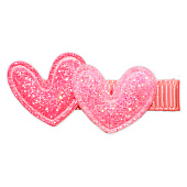 Набор зажимов для волос Сердца и сердце, 2 шт. Набор зажимов для волос Сердца и сердце, 2 шт.