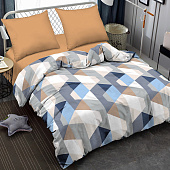  Комплект постельного белья 1,5 спальный Amore Mio BZ QR Verge поплин 75552 