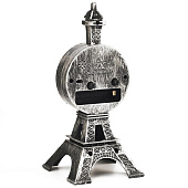  Часы - будильник настольные Эйфелева башня, дискретный ход, d-6.5 см, 19 х 8.5 см, 1964995 