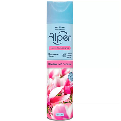 Освежитель воздуха Alpen Цветок магнолии 300мл Освежитель воздуха Alpen Цветок магнолии 300мл