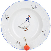 Тарелка глубокая 23 см Thun Bernadotte, декор "Гуси" БТФ0372 Тарелка глубокая 23 см Thun Bernadotte, декор "Гуси" БТФ0372