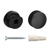 Комплект крепления для зеркала, чёрный гладкий, 1шт, блистер Комплект крепления для зеркала, чёрный гладкий, 1шт, блистер