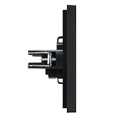  Розетка встраиваемая без заземления, цвет черный, IEK FORTE&PIANO 