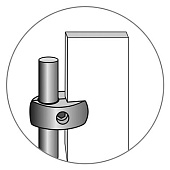 Держатель панели односторонний хром "Element" Держатель панели односторонний хром "Element"