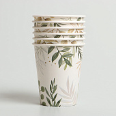 Набор бумажной посуды "Природа", 6 тарелок, 6 стаканов, 1 гирлянда 6853481 Набор бумажной посуды "Природа", 6 тарелок, 6 стаканов, 1 гирлянда 6853481