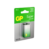 Батарейка алкалиновая крона G-tech 1604A, 9 В, 1шт, GP Батарейка алкалиновая крона G-tech 1604A, 9 В, 1шт, GP