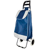  Сумка-тележка 30л 95/55х35х28см хозяйственная, колеса d=16см, синий арт.AVSP8370 Код258055 