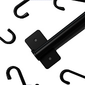 Рейлинговая система для кухни 57 см, 5 крючков цвет чёрный 7502681 Рейлинговая система для кухни 57 см, 5 крючков цвет чёрный 7502681