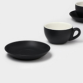 Набор чайный фарфоровый Magistro Matt black 4 предмета 9925813 Набор чайный фарфоровый Magistro Matt black 4 предмета 9925813