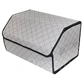 Органайзер в багажник экокожа 30х30х50см серый/черный Органайзер в багажник экокожа 30х30х50см серый/черный