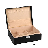 Шкатулка для украшений, 17х23х8,5 см, съёмная подставка, чёрный, 9905731 Шкатулка для украшений, 17х23х8,5 см, съёмная подставка, чёрный, 9905731