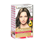 Краска для волос Miss Magic Luxe Colors 6.1-темный пепельно-русый Краска для волос Miss Magic Luxe Colors 6.1-темный пепельно-русый