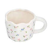 Кружка 460 мл. керамика молочная Нежные цветы Mint flowers ANLAF-XIA-15052-1 Кружка 460 мл. керамика молочная Нежные цветы Mint flowers ANLAF-XIA-15052-1