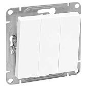 Выключатель встраиваемый 3 клавиши, цвет белый, EKF Эпика Выключатель встраиваемый 3 клавиши, цвет белый, EKF Эпика