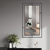 Зеркало интерьерное настенное в прямоугольном корпусе из металла 80х45 см черный 8045-Z1 Зеркало интерьерное настенное в прямоугольном корпусе из металла 80х45 см черный 8045-Z1