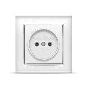  Розетка 1-ая б/з с/у Универсал Бриллиант 7947588 бел. 