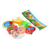 Набор игрушек Пупсик и машинки, 5 шт, резиновые, 19х18 см, пакет, 632 Набор игрушек Пупсик и машинки, 5 шт, резиновые, 19х18 см, пакет, 632