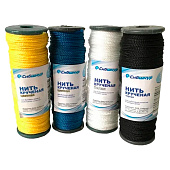  Шнур кручёный полипропилен., 1,0мм, L100м/катушка, черный, 50гр, Сибшнур 