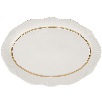  Блюдо "White chic" 35,5х24,4см (фарфор) 970021 