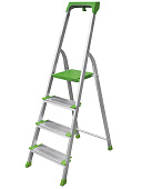 Стремянка алюминиевая 4 ступени, высота платформы 81см, макс. нагр. 180кг., Новая высота Стремянка алюминиевая 4 ступени, высота платформы 81см, макс. нагр. 180кг., Новая высота