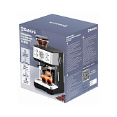  Кофемашина рожковая 1,6л с капучинатором и кофемолкой 20бар 1050Вт, SA-6122 