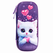 Пенал ЮНЛАНДИЯ, 1 отд., 1 откид.планка, карман, EVA покрытие soft touch, 22х10х5см, Cute cat,273184 Пенал ЮНЛАНДИЯ, 1 отд., 1 откид.планка, карман, EVA покрытие soft touch, 22х10х5см, Cute cat,273184