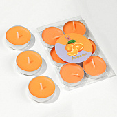 Набор свечей чайных ароматических, 6 шт, апельсин 474808 Набор свечей чайных ароматических, 6 шт, апельсин 474808