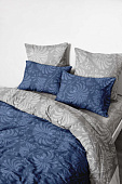  Комплект постельного белья Fine Line Королевский синий, двуспальный, сатин, наволочки 70х70 см, рис. 50366-1/50366-2 