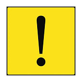  Наклейка НОВИЧОК квадр. "!" Начинающий водитель (120х120) наруж. (уп. 10 шт) SKYWAY 