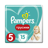  Подгузники-трусики PAMPERS Pants для мальчиков и девочек Junior (12-17кг) Микро Упаковка 15 