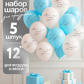  Воздушные шары латексные 12" «Весь мир в твоих руках», 5 шт. 10900186 