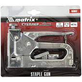 Степлер мебельный тип 53, под скобы 4-14мм, регулируемый, Matrix Степлер мебельный тип 53, под скобы 4-14мм, регулируемый, Matrix